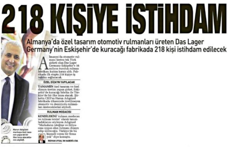 25.01.2013 Tarihli Sabah Eskişehir Gazetesi Haberi