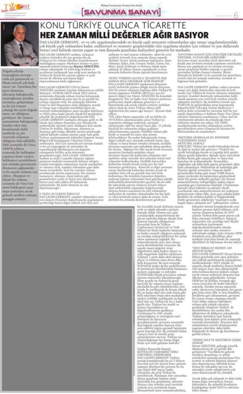 Milliyet - 30 Ağustos 2016 Savunma Sanayi Özel Eki