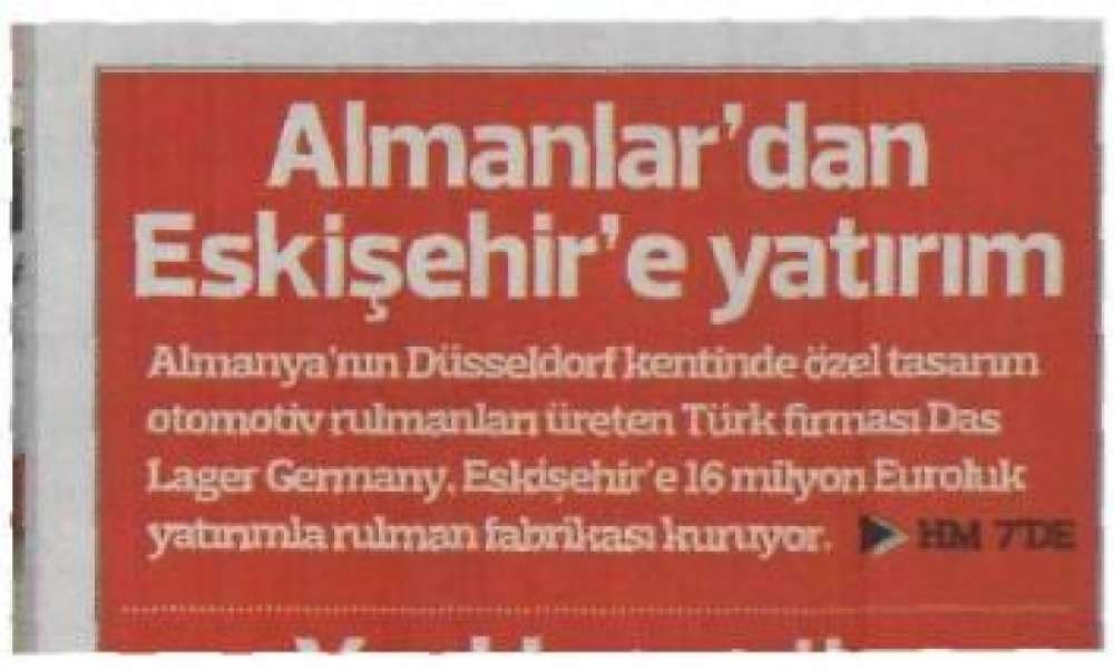 17.01.2013 Tarihli Eskişehir Gazetesi Haberi 1