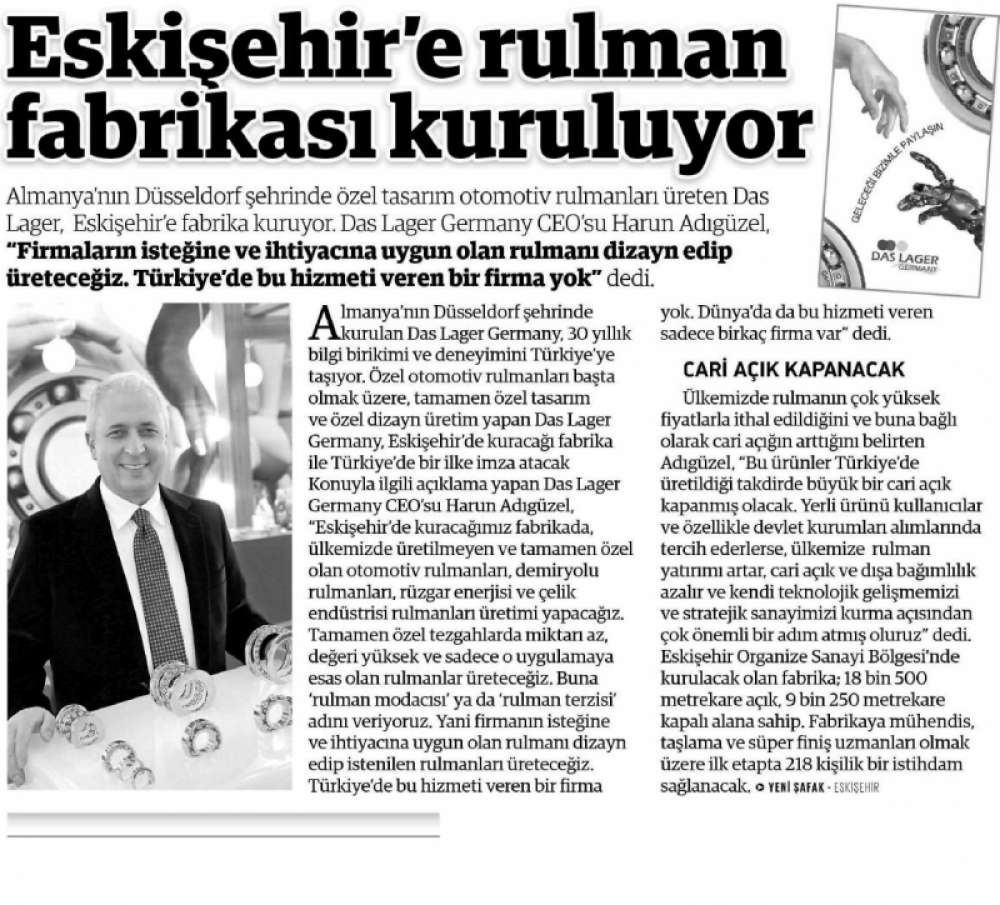 19.01.2013 Tarihli Yeni Şafak Eskişehir Gazetesi Haberi 1